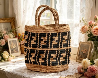 Bolso tote de rafia artesanal – con cordón ajustable, color caqui, ideal para la playa en verano, bolso de paja práctico, bolso de hombro bohemio tejido a mano, bolso tote grande, regalo para ella.