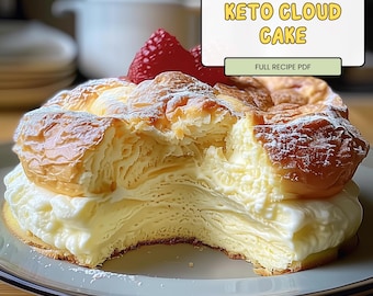 Keto Cloud Cake Recipe – Low Carb, Gluten-Free Dessert (PDF)