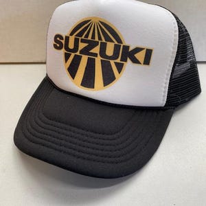 Suzuki Hat Mesh Vintage SnapBack Hat Black
