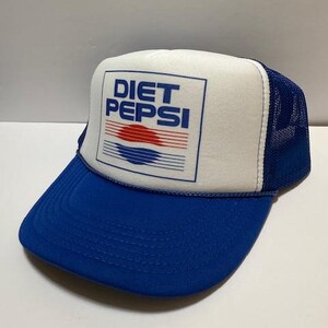 Diet Pepsi Trucker Hat Mesh Vintage SnapBack Hat Blue