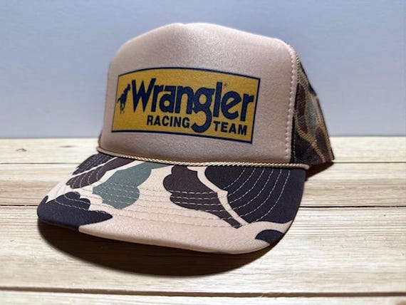 Wrangler Trucker Hat Mesh Vintage SnapBack Hat Camo