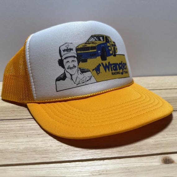Wrangler Trucker Hat Mesh Vintage SnapBack Hat Yellow