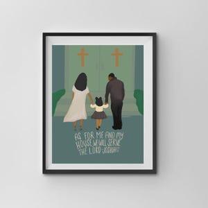 Versetto biblico ispiratore per la famiglia cristiana, scaricabile immediatamente e stampabile - Crea la tua decorazione murale, biglietto d'auguri, cartolina, biglietto di auguri, adesivi