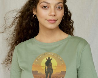 Retro Cowgirl Art: Western PNG SVG, T-Shirt Sublimation (Digital Download)