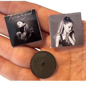 Miniature 1:12 Scale Ariana Grande Albums – Dollhouse-Sized Vinyl Records Tiny Vinyl Collection Ariana Fan Gift All Titles Available