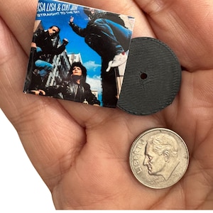 Miniature Lisa Lisa and Cult Jam Vinyl Records 1:12 Scale Collectible Music Decor Lisa Lisa Fan Unique Gift 1980s Freestyle Music