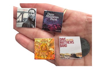 Dave Matthews Band Miniature Vinyl Records – 1:12 Scale Dollhouse Albums