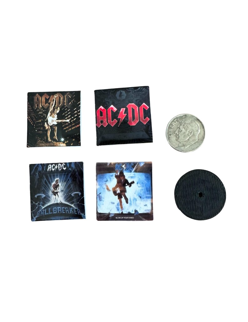 Miniature AC/DC Vinyl Records | 1:12 Scale Dollhouse Rock Decor - Etsy