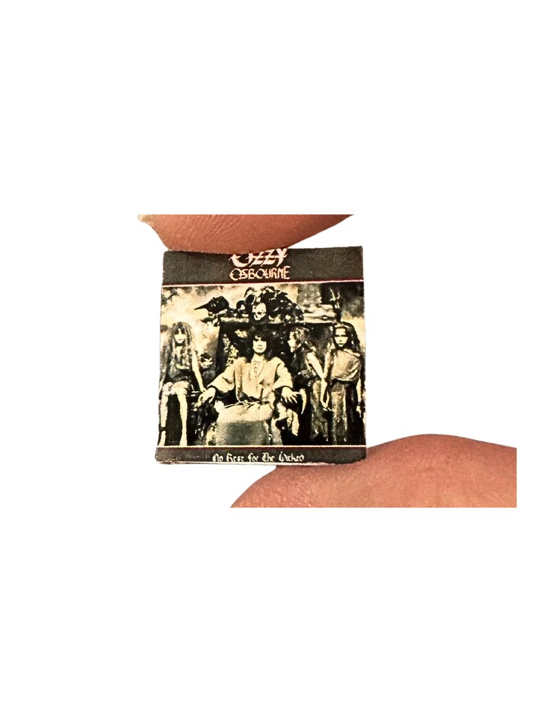 Miniature Ozzy Osbourne Vinyl Record, 1:12 Scale Dollhouse Decor Bild 11
