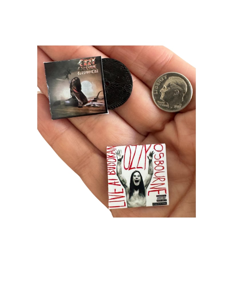 Miniature Ozzy Osbourne Vinyl Record, 1:12 Scale Dollhouse Decor Bild 12