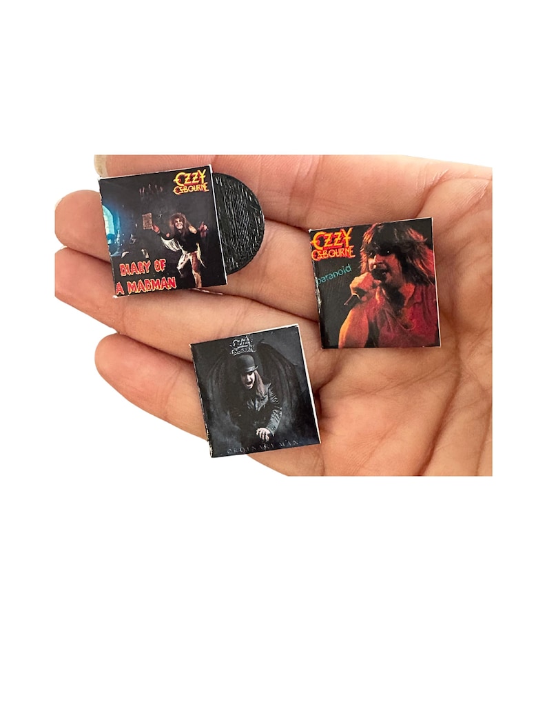 Miniature Ozzy Osbourne Vinyl Record, 1:12 Scale Dollhouse Decor Bild 13
