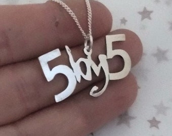 5 by 5 Sterling Silver Hand cut Pendant