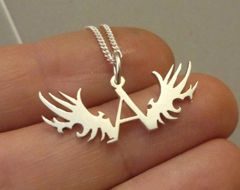 Angel and Wings Sterling Silver Pendant