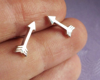 Sterling silver Arrow stud earrings