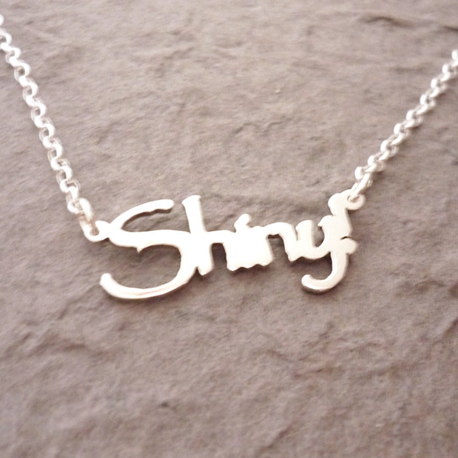Sterling Silver Handmade shiny Necklace Etsy