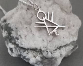 Strange Symbol Handmade Sterling Silver Pendant