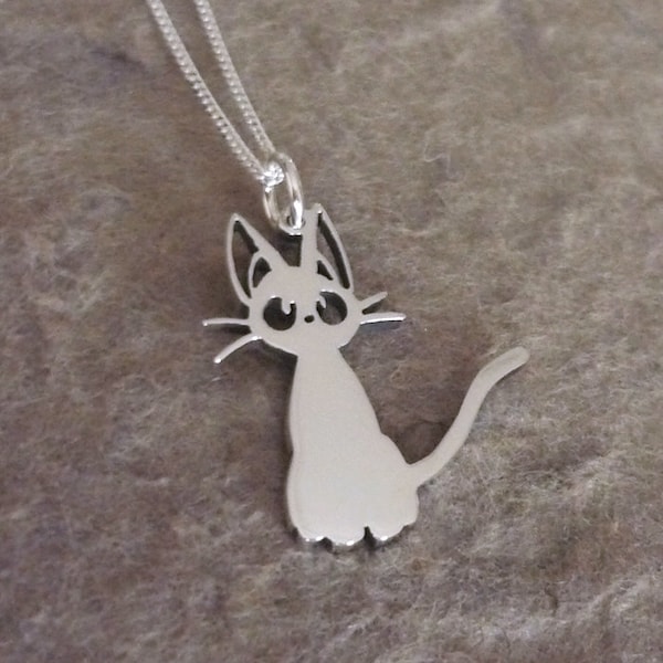 Anime Kitty Sterling Silver Handmade Pendant