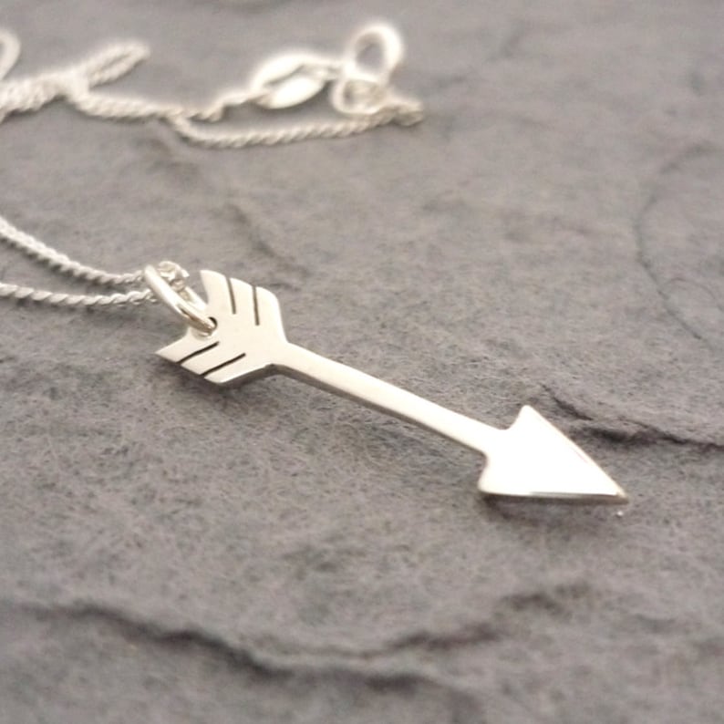 Sterling Silver Arrow Handmade Pendant image 1