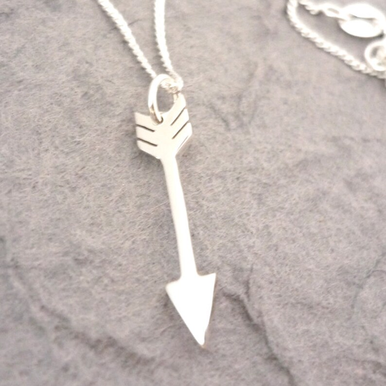 Sterling Silver Arrow Handmade Pendant image 2