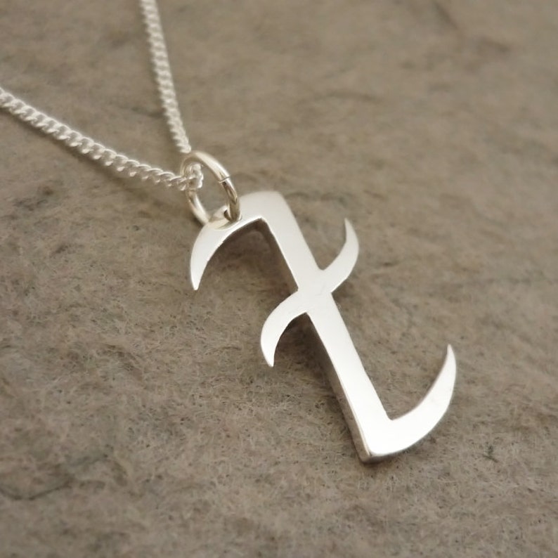 Deflect/Block Rune Handmade Sterling Silver Pendant image 1