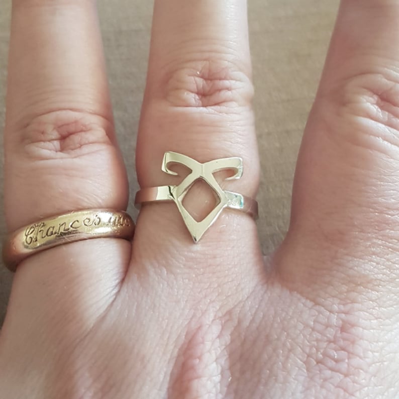 Angelic Rune Sterling Silver Handmade Ring | Etsy