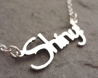 Collier fait main en argent sterling « Shiny »