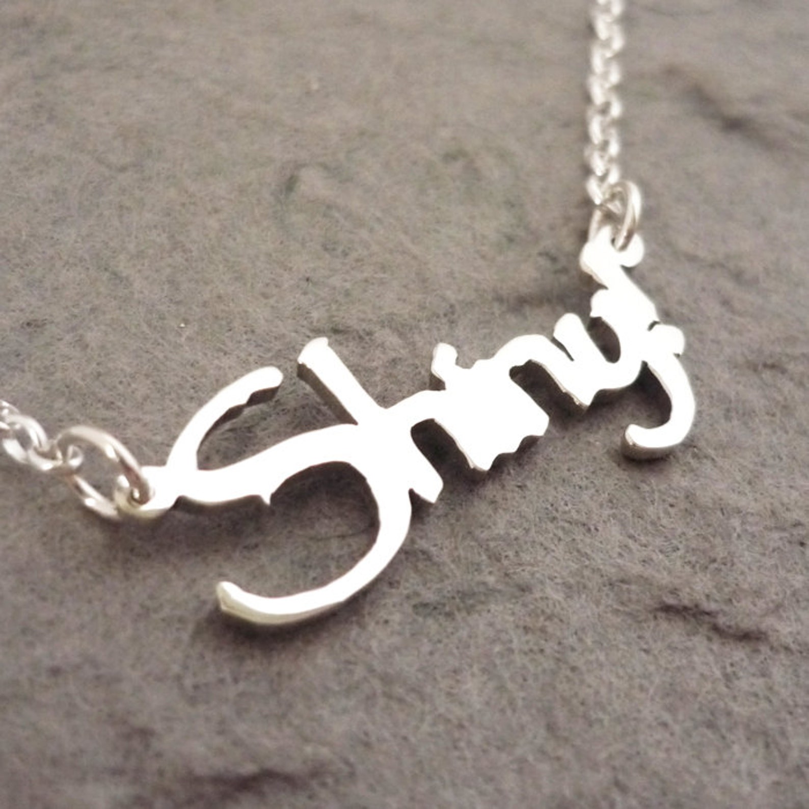 Sterling Silver Handmade shiny Necklace Etsy