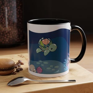 Taza infantil con diseño de delfín, ideal para el verano, ideal para amantes del café, ideal para niños, con frase inspiradora, ideal para amantes de la naturaleza, idea de regalo única.