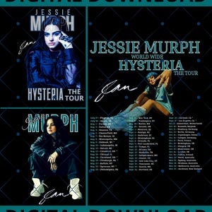 Jessie Murph PNG File, World Wide Hysteria The Tour Digital File, PNG Ready Print to T-Shirt