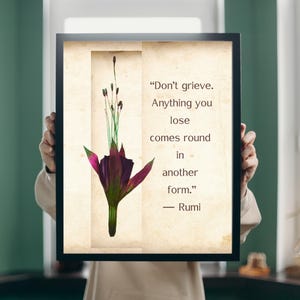 Rumi Quote Print: Motivational Wall Art (Digital Download JPEG Format)