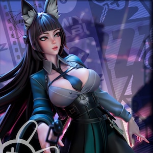Hoshimi Miyabi From Zenless Zone Zero - STL Model for Resin Printer Figure 3D Printing - High Quality Diorama