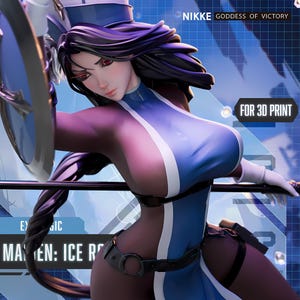 Maiden: Ice Rose From Godness Of Victory Nikke - STL Model for Resin Printer Figure 3D Printing - High Quality Diorama