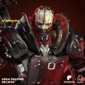 Adam Smasher From Cyberpunk 2077 - STL Model for Resin Printer Figure 3D Printing - High Quality Diorama