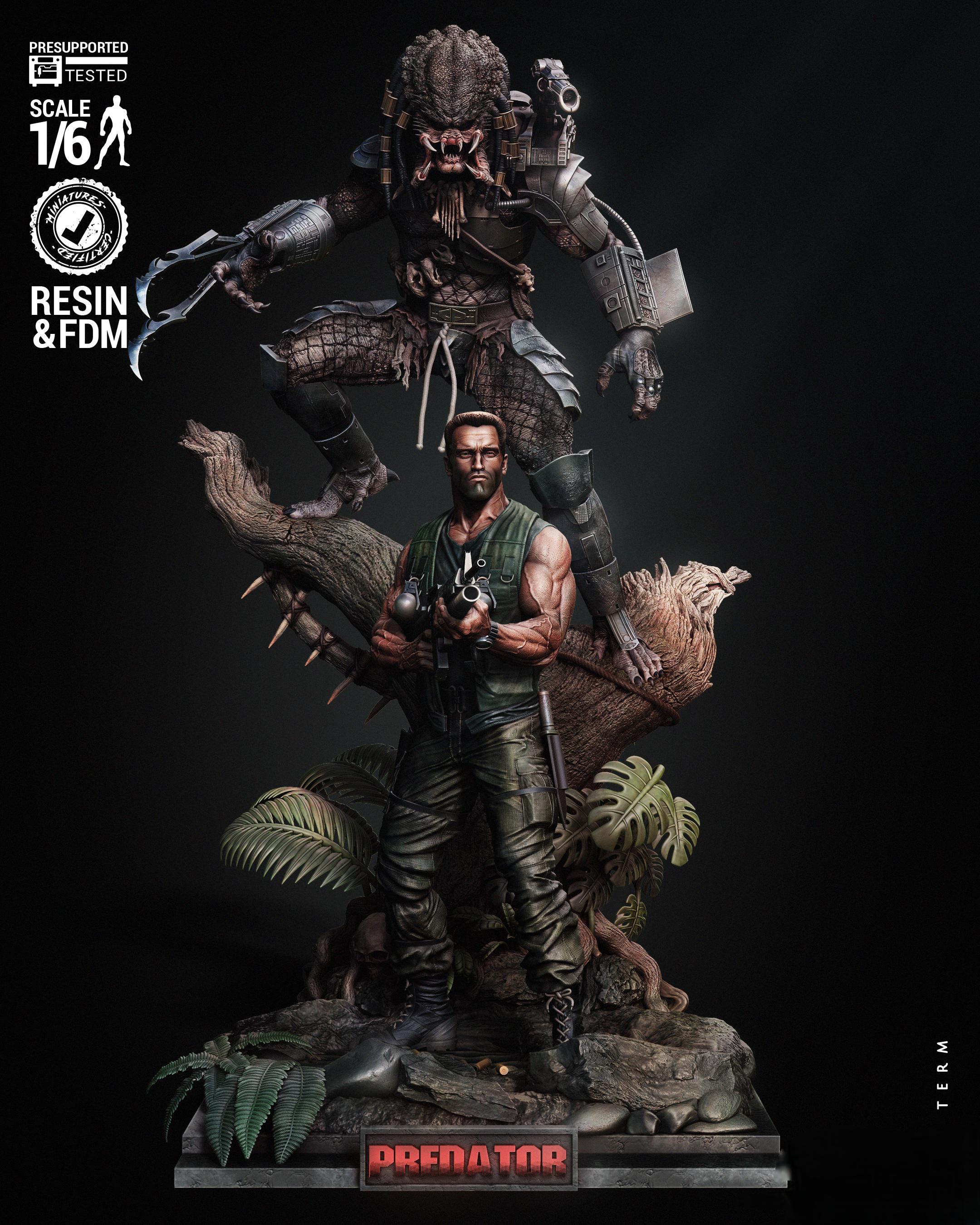 フィギュア Predator ミニチュア フィギュア 塗装済み 3体セット
