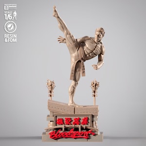 Frank Dux From Bloodsport - STL Model for Resin Printer Figure 3D Printing - High Quality Diorama