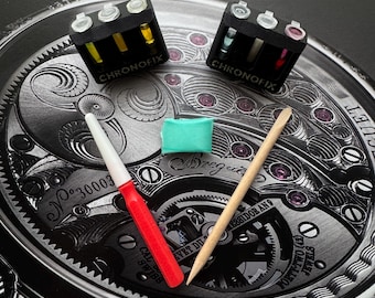 Complete Watch Oil Kit, Moebius 9010+9104(HP1300)+8200+8217+9415+DX with tools