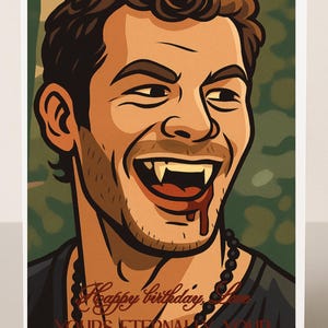 Klaus mikaelson birthday card design