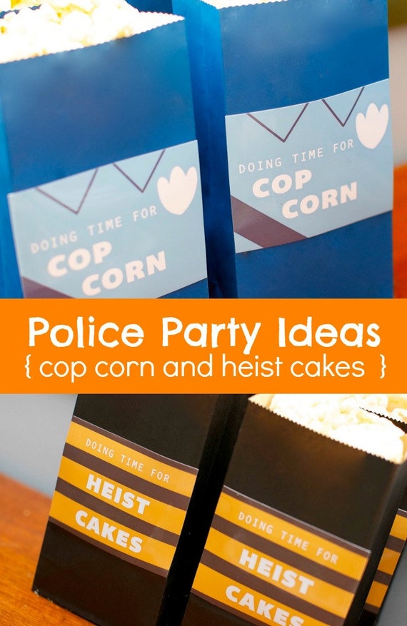 Items similar to Police Party Food Labels from the Cops and Robbers DIY ...