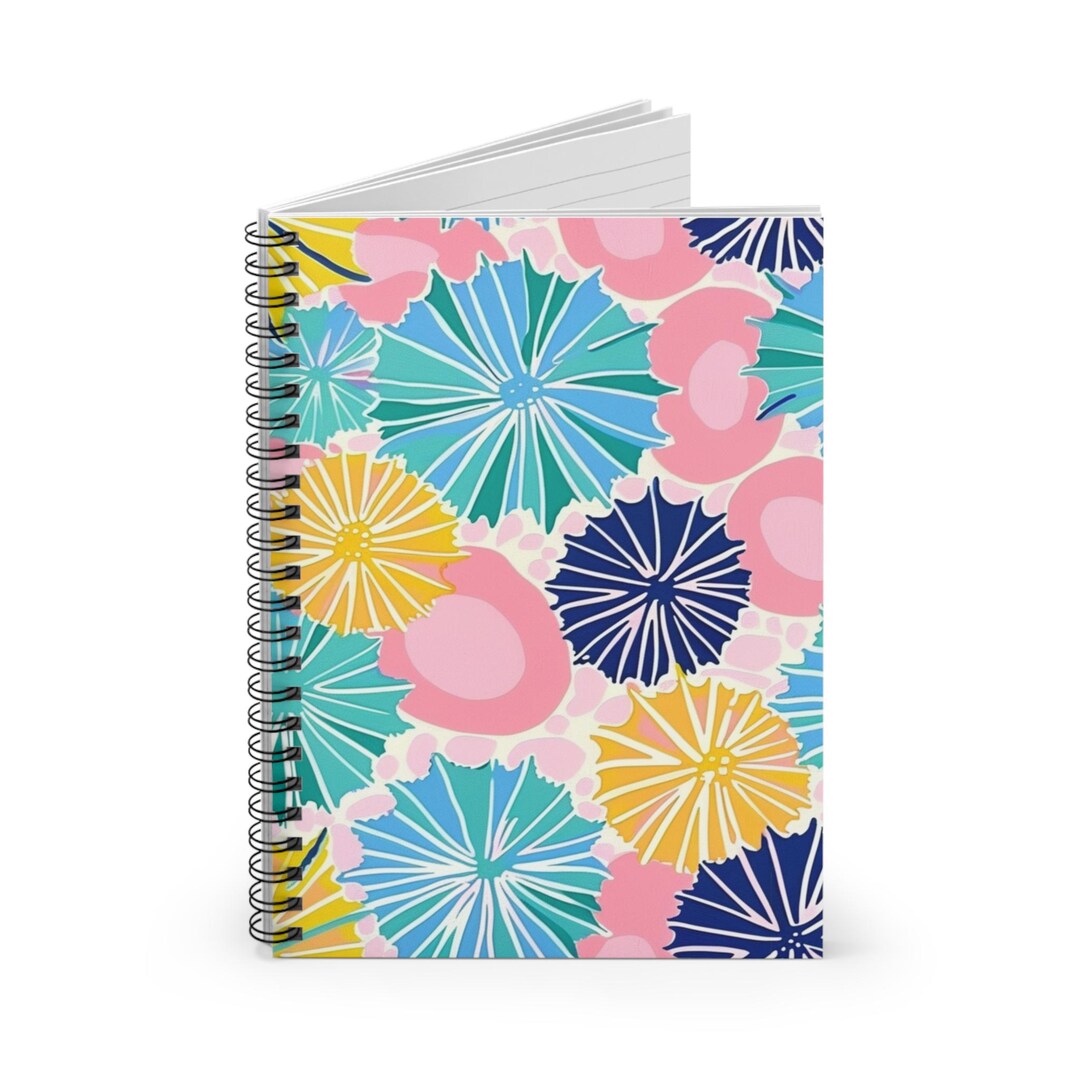 Colorful Spiral Notebook - Lined Notebook - Journal - Gift for Her ...