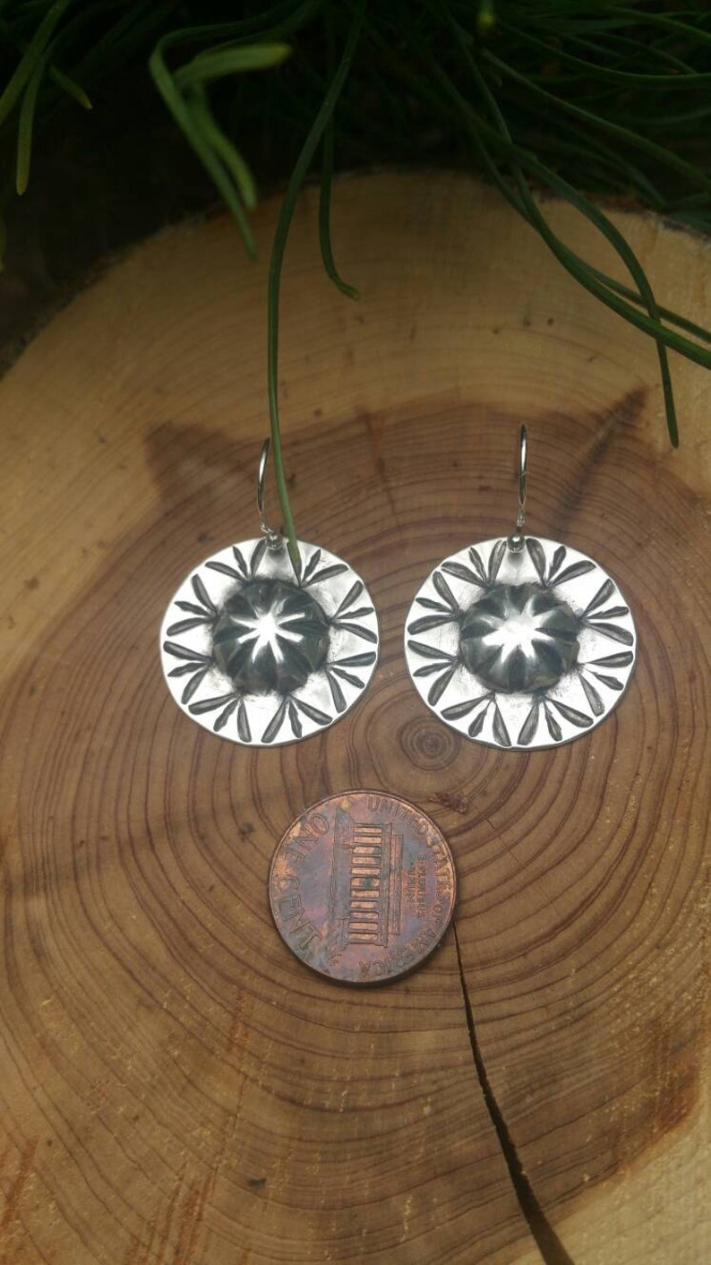 Sterling Silver Southwestern Earrings Etsy