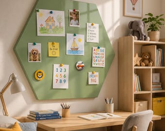 Tablero magnético hexagonal de metal, tablero magnético para habitación infantil, organizador de pared minimalista, regalo para compañero de oficina, regalo de Navidad
