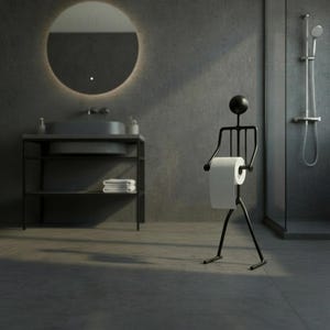 toilet paper holder,
tp holder stand,
bathroom decor,
metal home art,
funny bathroom,
modern bathroom,
christmas gift,
toilet roll stand,
black metal decor,
unique tp holder,
home and living,
ergonomic design,
decor ideas,