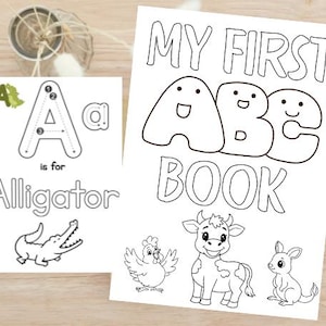 ABC Baby Shower Coloring Book: Printable Activity & Keepsake (PDF Download)