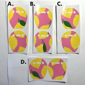Kanso 2 Cochlear Processor Skins- Set of 2- Lemons on Pink Background