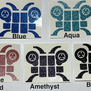 Sparkle Glitter Cochlear Implant Stickers: Nucleus 8 Skins Blue, Aqua. Rose Gold, Amethyst and Black