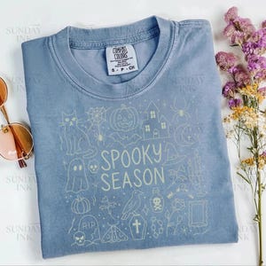 Spooky Season Clipart Instant Download PNG 300 DPI Halloween T-Shirt Design Spooky Gothic Shirt Design hand Drawn Halloween PNG Clipart