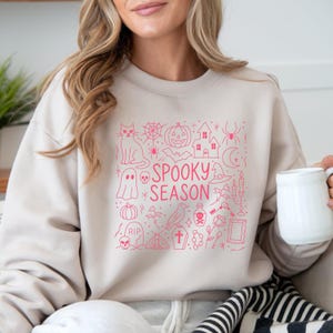 Spooky Season Clipart Instant Download PNG 300 DPI Halloween T-Shirt Design Spooky Gothic Shirt Design hand Drawn Halloween PNG Clipart