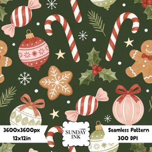 Carta digitale con motivo natalizio senza soluzione di continuità a bastoncino di zucchero, stile vintage, con menta piperita e ripetizione per le vacanze, dolce carta stampabile per scrapbooking a tema natalizio