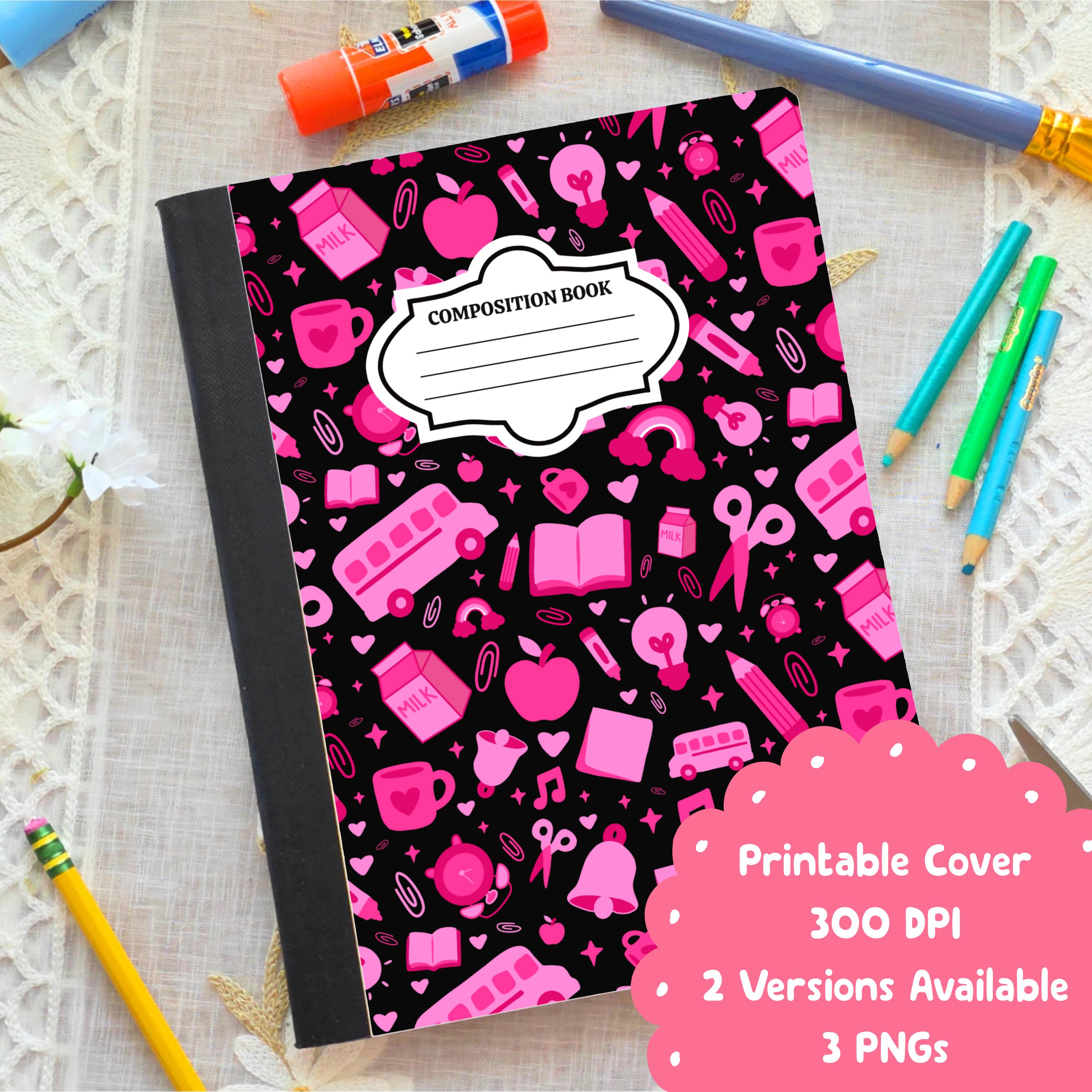 Composition Notebook Cover PNG School Notebook Personalizable Cover ...