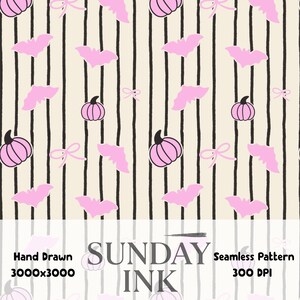 Halloween Streifen Muster PNG Digital Download Fledermäuse Kürbis Papier Coquette Girly Halloween-Wiederholungsmuster